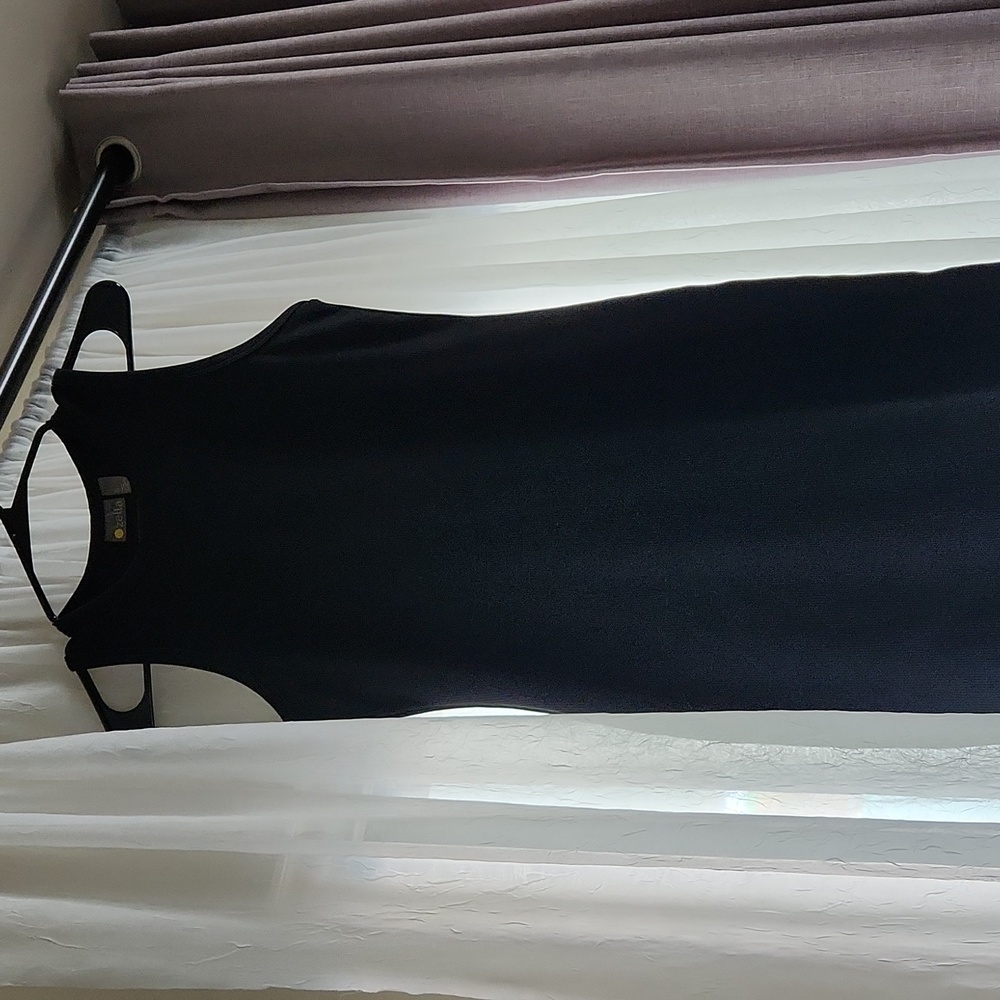 Ribbed Dress Black Sleeveless